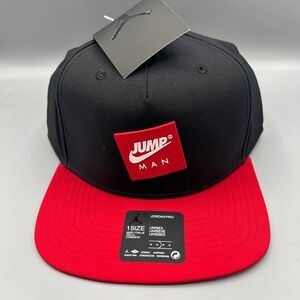 Air Jordan Pro Hat Men Black Red Jumpman Snap Back Cap New